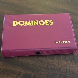 Cardinal Dominoes Set in Red Case